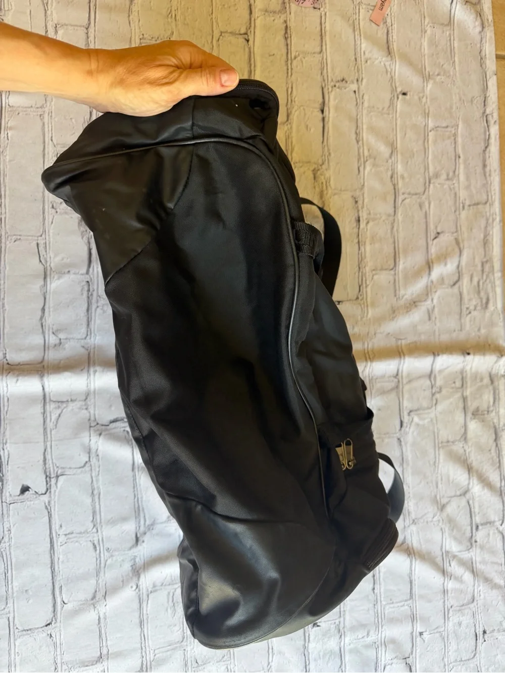 Under Armour Logo Duffel Bag Gym Work Travel Storm Black Sports Overnight